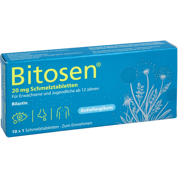 Bitosen 20 mg Schmelztabletten bei Allergien, 10 St. Tabletten