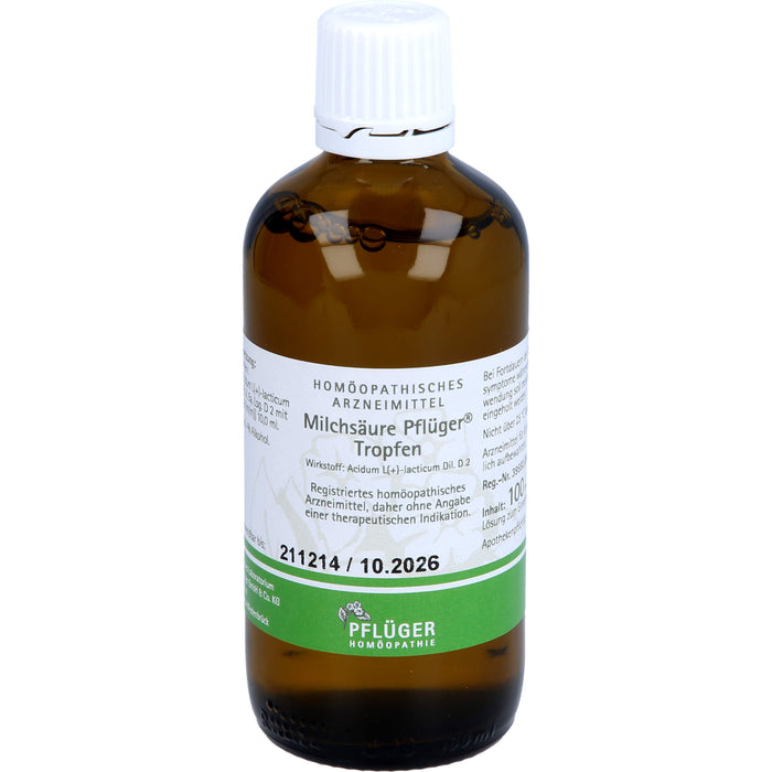 Milchsäure Pflüger  Tropfen, 100 ml Lösung
