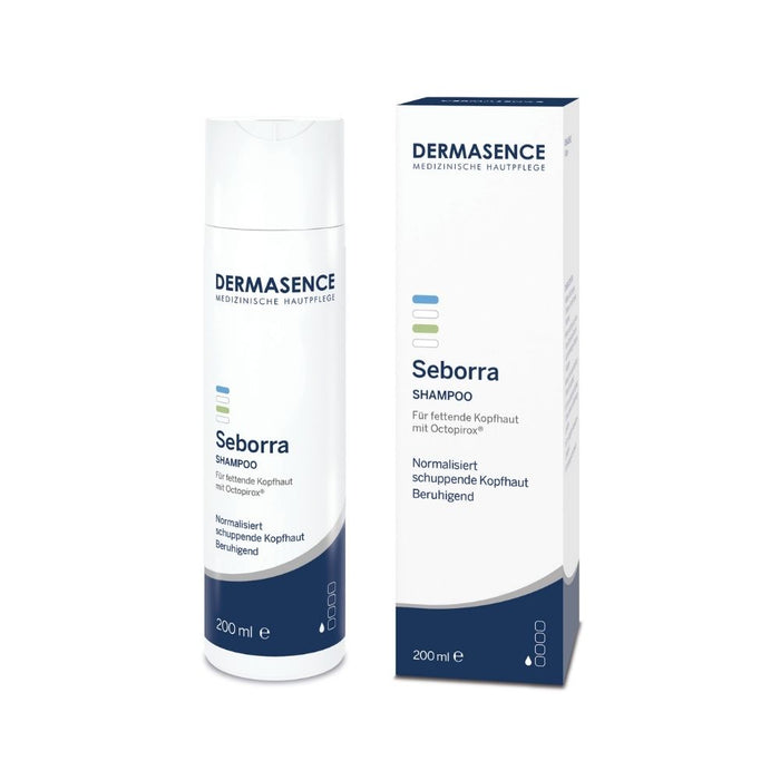 DERMASENCE Seborra Shampoo normalisiert schuppende Kopfhaut für fettende Kopfhaut, 200 ml Shampoo