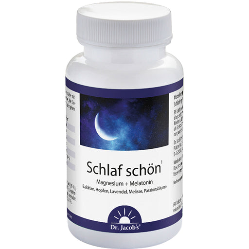 Dr. Jacob's Schlaf schön Melatonin Magnesium Baldrian Hopfen Lavendel Melisse, 90 St. Tabletten