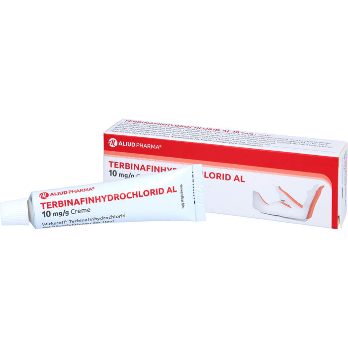 Terbinafinhydrochlorid AL 10 mg/g Creme zur Behandlung von Pilzen und Hefen auf der Haut, 15 g Creme
