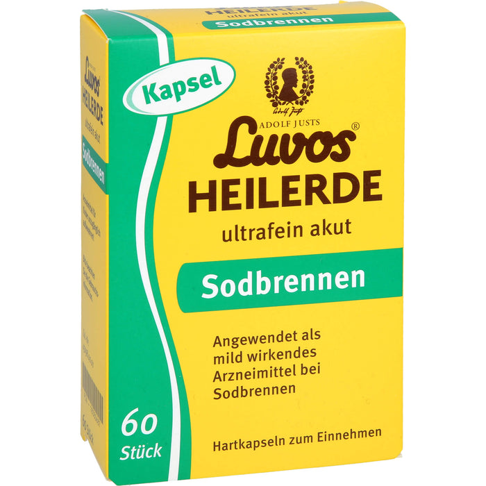 Luvos Heilerde ultrafein akut Hartkapseln zur Einnahme bei Sodbrennen, 60 St. Kapseln