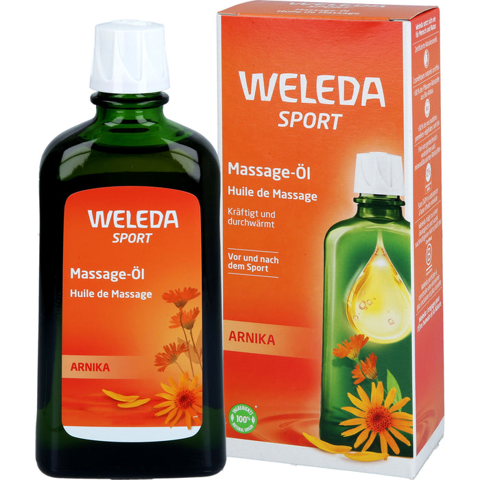 WELEDA Sport Massage-Öl Arnika kräftigt und durchwärmt, 200 ml Öl