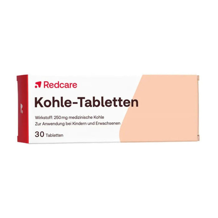 Redcare Kohle-Tabletten bei Durchfall und Vergiftungen, 30 St. Tabletten