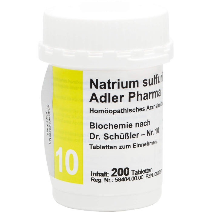 Biochemie Adler 10 Natrium sulfuricum D6 Tbl., 200 St TAB