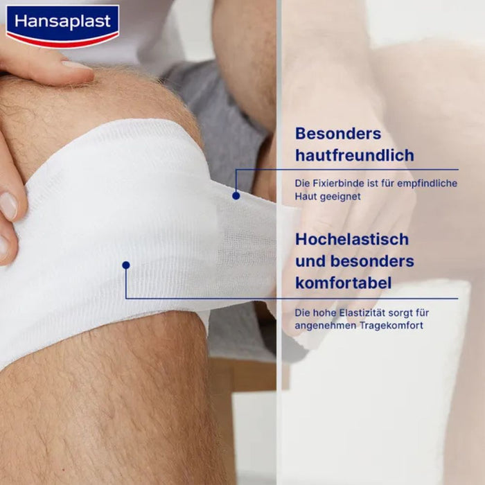 Hansaplast elastische Fixierbinde gekreppt 4 m x 8 cm, 1 St. Verband