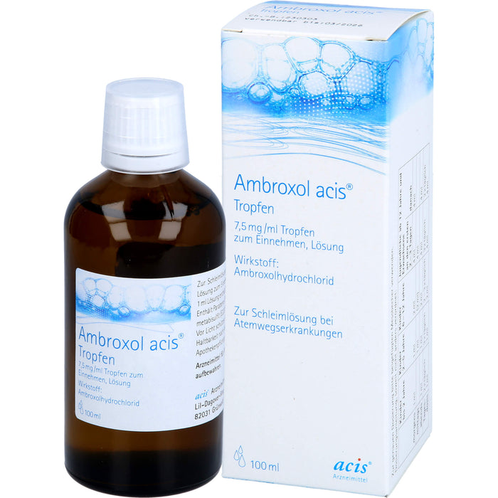 Ambroxol acis  Tropfen, 7,5 mg/ml Tropfen zum Einnehmen, Lösung, 100 ml Lösung