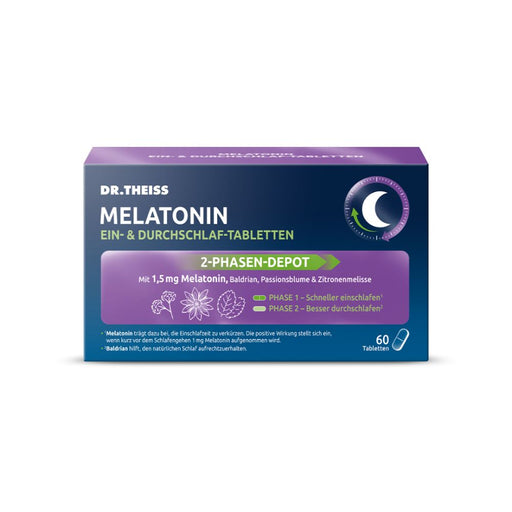 DR. THEISS Melatonin Ein-& Durchschlaf-Tabletten, 60 St. Tabletten
