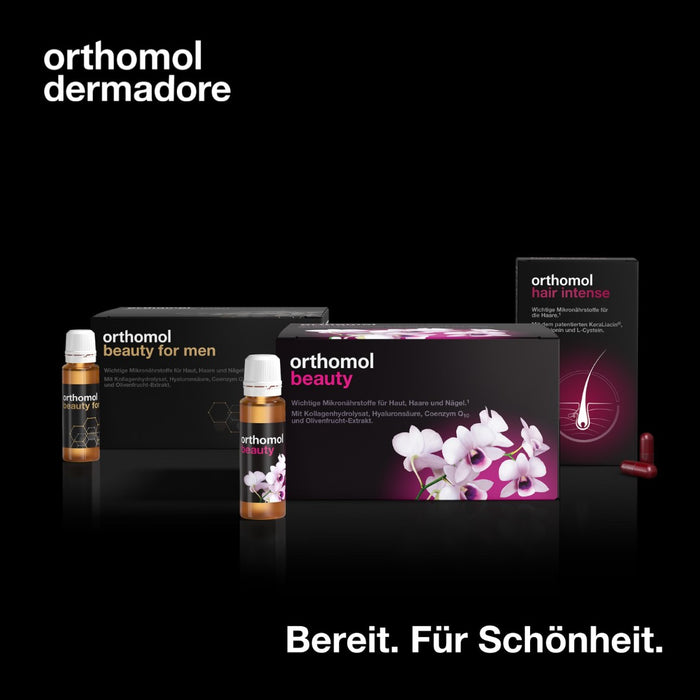 Orthomol Beauty für Frauen - Mikronährstoffe für Haut, Haare und Nägel - mit Hyaluronsäure, Kollagen und Coenzym Q10, 7 ml Tagesportionen