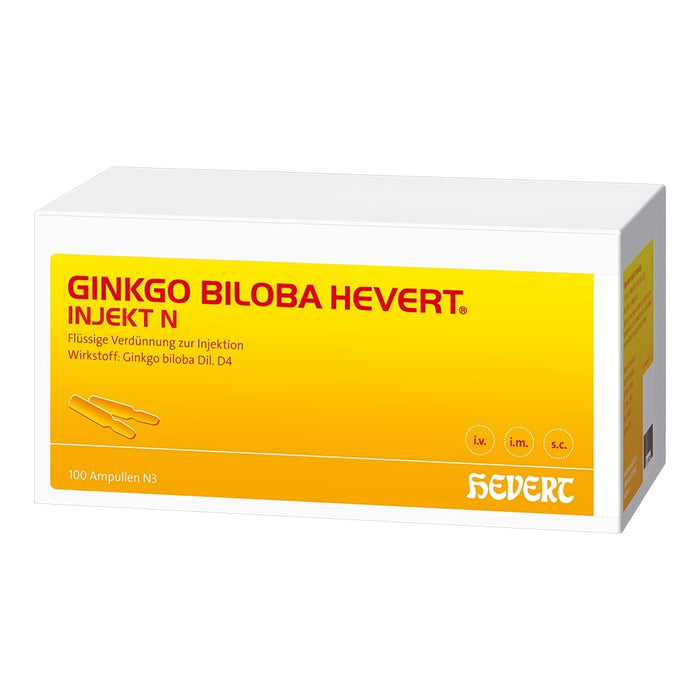 Ginkgo biloba Hevert injekt N Ampullen, 100 St. Ampullen