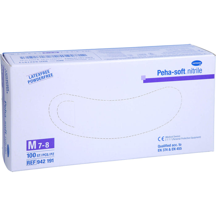 Peha-soft nitrile Untersuch.handsch. M unst.pudfr., 100 St HAS
