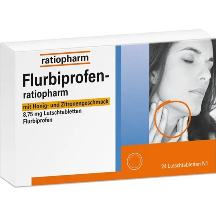 Flurbiprofen-ratiopharm Lutschtabletten mit Honig- und Zitronengeschmack bei Halsschmerzen, 24 St. Tabletten