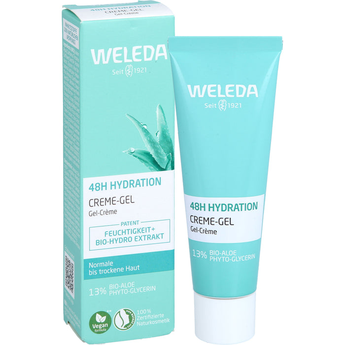 WELEDA 48H Intensive Hydration Creme-Gel für normale & trockene Haut, 30 ml Creme