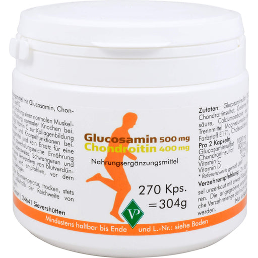 Velag Pharma Glucosamin 500 mg + Chondroitin 400 mg Kapseln, 270 St. Kapseln