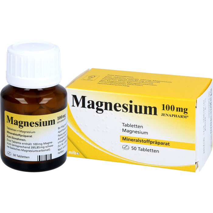 JENAPHARM Magnesium 100 mg Tabletten, 50 St. Tabletten