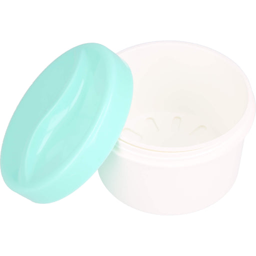 Gebissdose grün mit Einsatz und Deckel, 1 St 