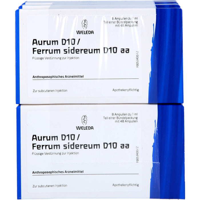 Aurum D10/Ferrum sidereum D10 Weleda Amp., 48X1 ml AMP