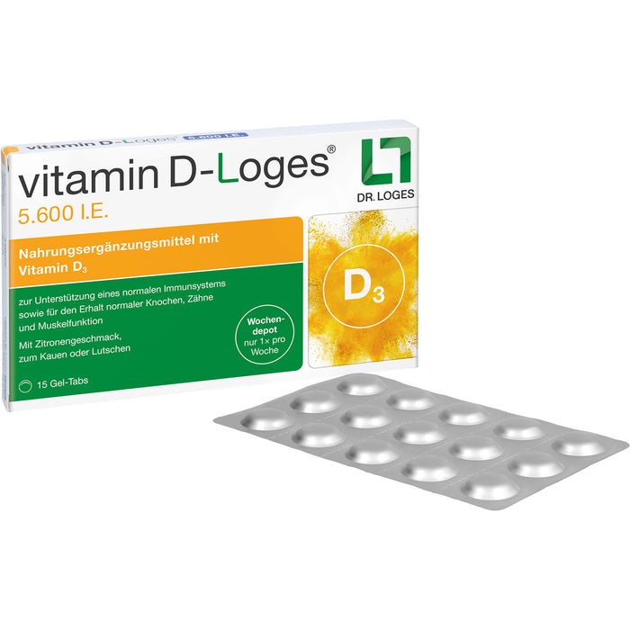 vitamin D-Loges 5.600 I.E. Gel-Tabs, 15 St. Tabletten