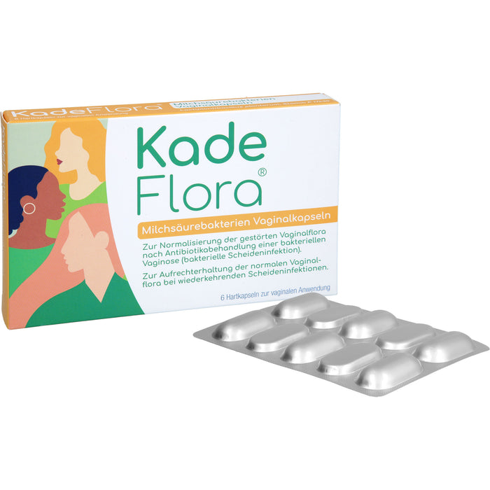 KadeFlora Milchsäurebakterien Vaginalkapseln zum Aufbau und Erhalt der Vaginalflora, 6 St. Kapseln