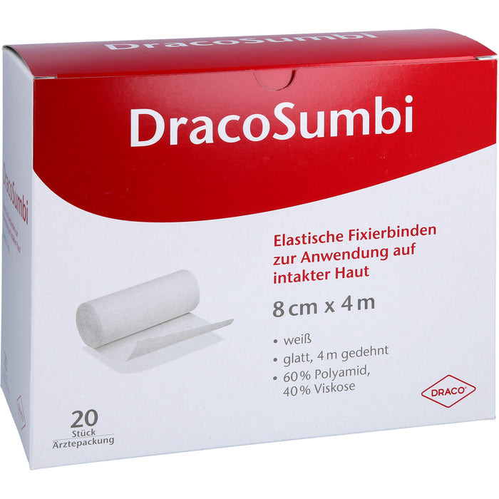 DracoSumbi elastische Fixierbinden 8 cm x 4 m, 20 St. Binde