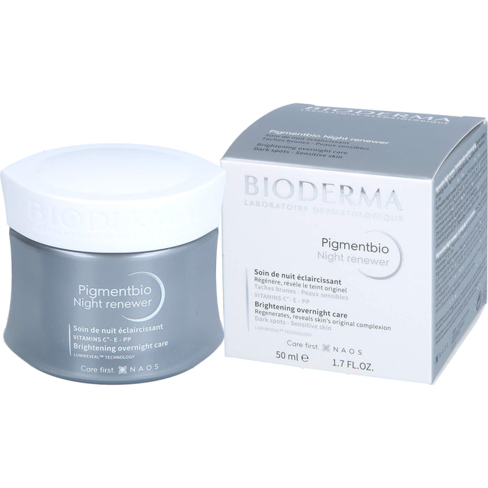 BIODERMA Pigmentbio Night Renewer aufhellende Nachtcreme für zu Pigmentflecken neigende Haut, 50 ml Creme
