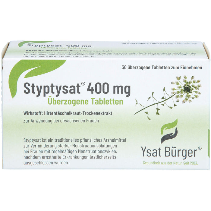 Styptysat 400 mg Tabletten zur Verminderung starker Menstruationsblutungen bei Frauen, 30 St. Tabletten