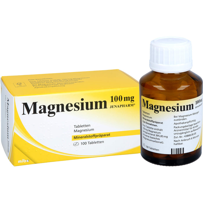 JENAPHARM Magnesium 100 mg Tabletten, 100 St. Tabletten