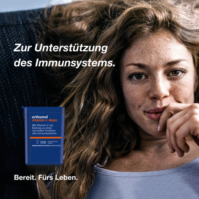 Orthomol Vitamin C depo - Nahrungsergänzungsmittel mit Vitamin C als Beitrag zu einer normalen Funktion des Immunsystems, 100 St. Tagesportionen