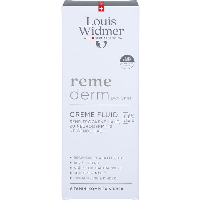 Louis Widmer remederm Creme Fluid unparfümiert für sehr trockene, zu Neurodermitis neigende Haut, 200 ml Creme