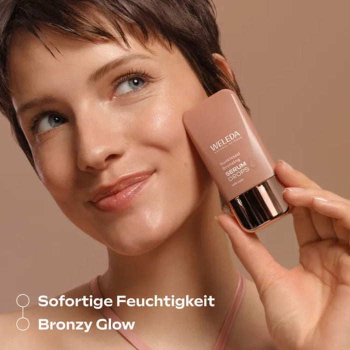 WELEDA Sunkissed Bronzing Serum Drops sofortige Feuchtigkeit & bronzy Glow, 30 ml Lösung