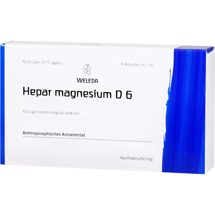 WELEDA Hepar Magnesium D6 flüssige Verdünnung bei Lebererkrankungen, 8 St. Ampullen