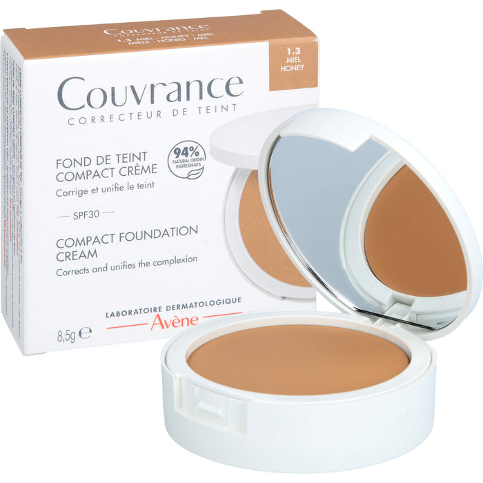 Avène Couvrance Kompakt Creme-Make-Up Honig 1.3 mit LSF 30, 8.5 g Creme