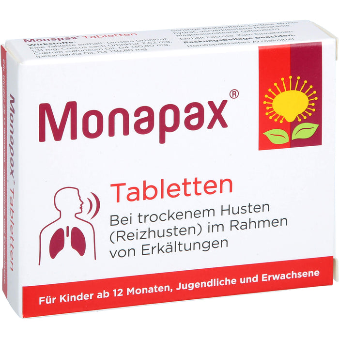 Monapax Tabletten bei trockenem Husten, 40 St. Tabletten