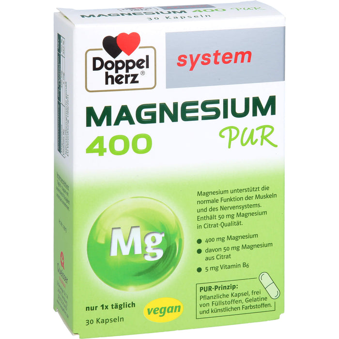 Doppelherz system Magnesium 400 Pur Kapseln, 30 St. Kapseln