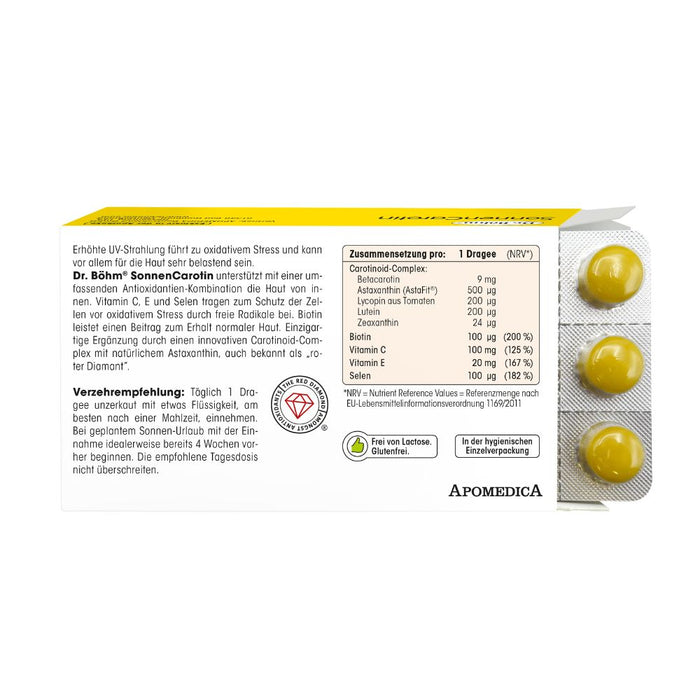 Dr. Böhm SonnenCarotin, 60 St. Dragees