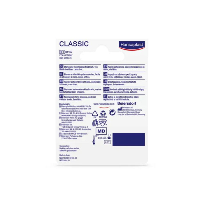 Hansaplast Classic Fixierpflaster 5 m x 1,25 cm, 1 St. Pflaster