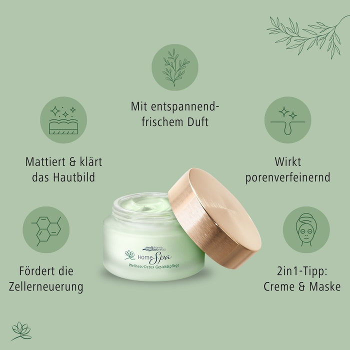 Medipharma Cosmetics Home Spa Wellness-Detox Gesichtspflege, 50 ml Creme
