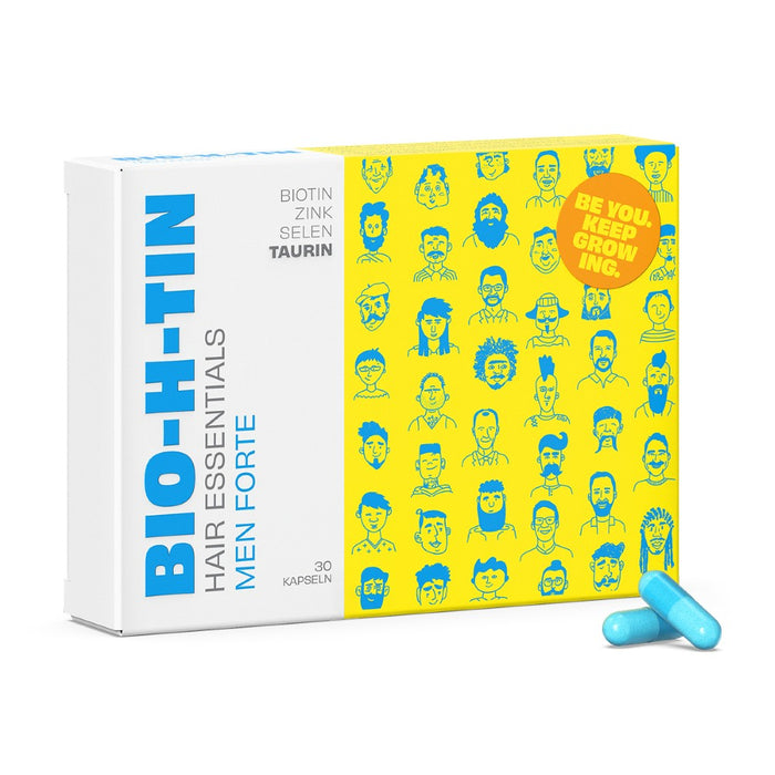BIO-H-TIN Hair Essentials Men forte: Abgestimmte Nährstoffkombination für Männerhaare, 30 St. Kapseln