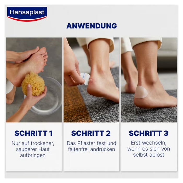 Hansaplast Blasen-Pflaster groß für Fersen, 5 St. Pflaster