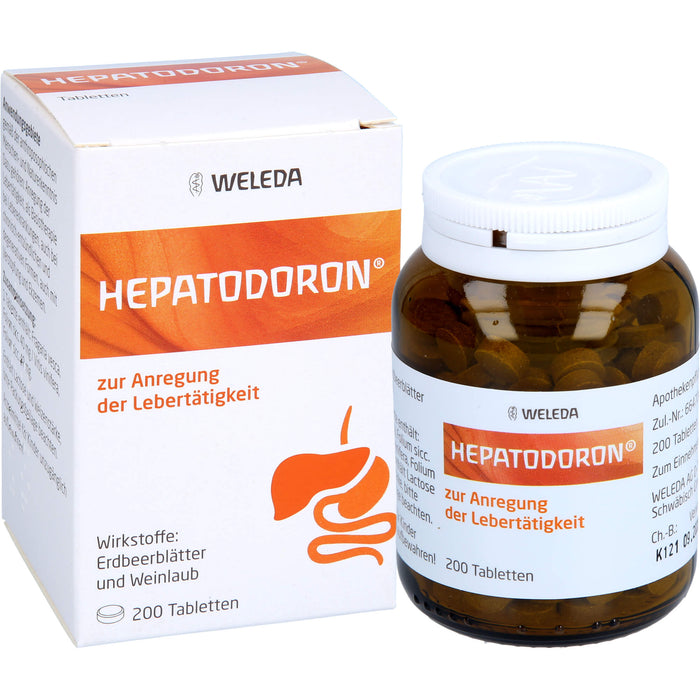 WELEDA Hepatodoron zur Anregung der Lebertätigkeit Tabletten, 200 St. Tabletten