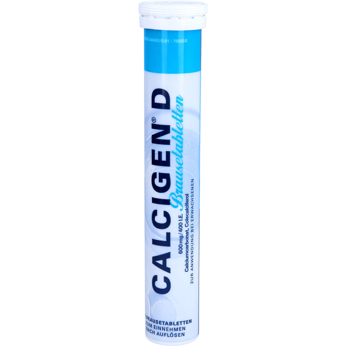 CALCIGEN D 600 mg / 400 I.E. Brausetabletten bei Calcium- und Vitamin-D3-Mangel, 20 St. Tabletten