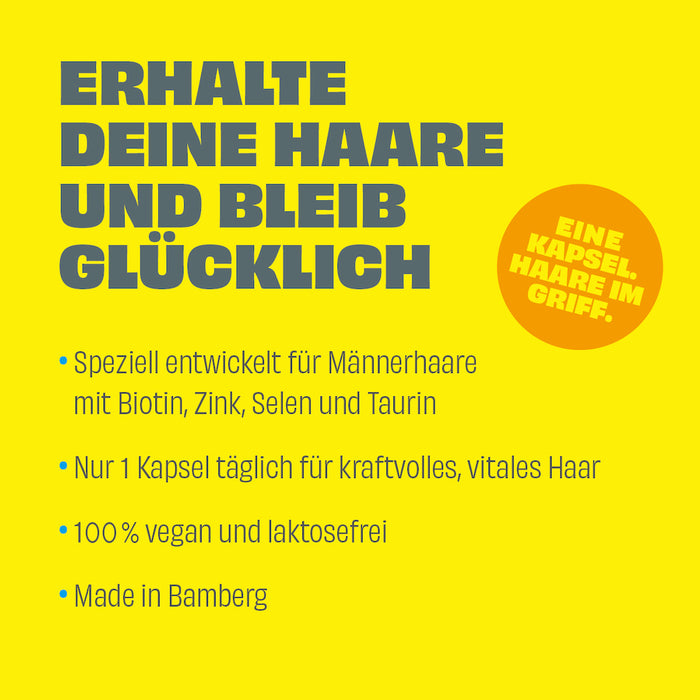 BIO-H-TIN Hair Essentials Men forte: Abgestimmte Nährstoffkombination für Männerhaare, 30 St. Kapseln