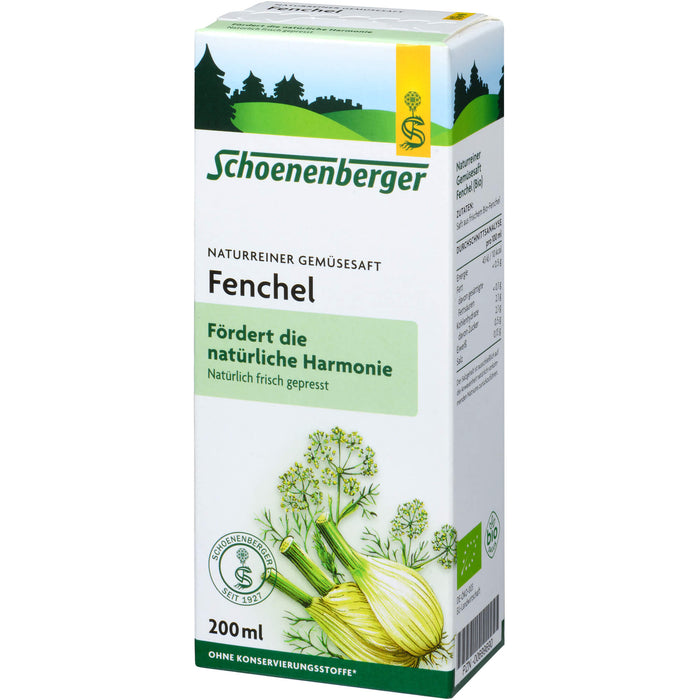 Schoenenberger Naturreiner Gemüsesaft Fenchel, 200 ml Lösung