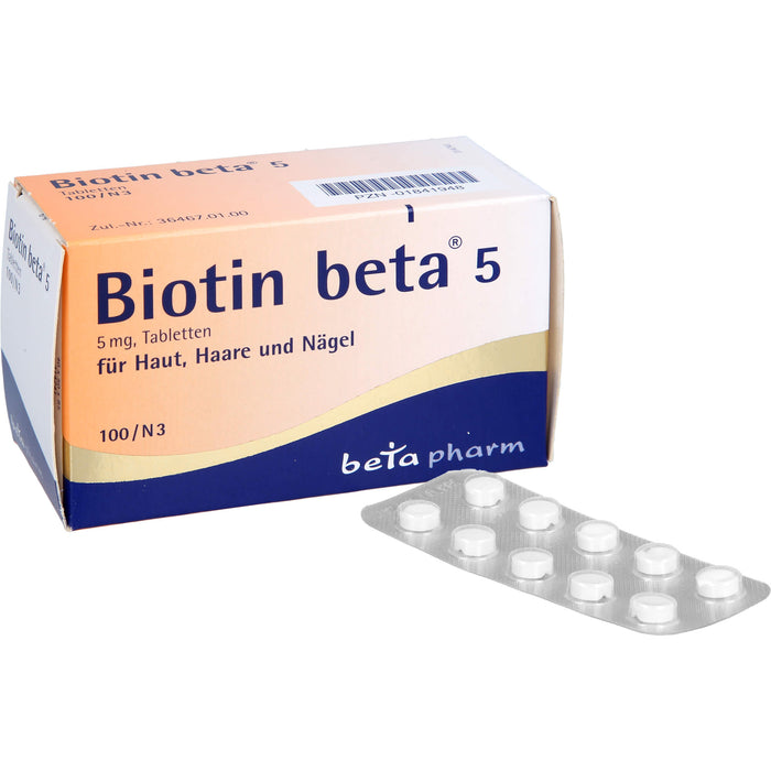 Biotin beta 5 Tabletten, 100 pcs. Tablets