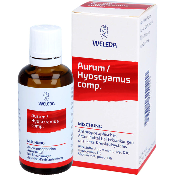 WELEDA Aurum / Hyoscyamus comp. Mischung bei Erkrankungen des Herz-Kreislaufsystems, 50 ml Mischung