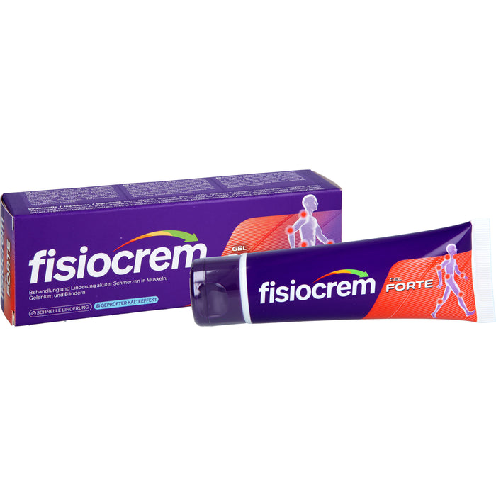 Fisiocrem Gel Forte zur Behandlung akuter Beschwerden in Muskeln, Gelenken und Bändern, 50 ml Gel
