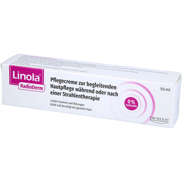 Linola RadioDerm Pflegecreme zur begleitenden Hautpflege während oder nach einer Strahlentherapie, 50 ml Creme