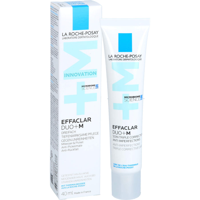 La Roche-Posay Effaclar Duo+M dreifach tiefenwirksame Pflege gegen Unreinheiten, 40 ml Creme