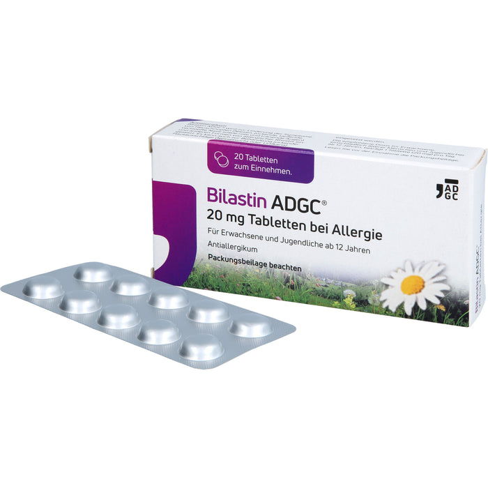ADGC Bilastin 20 mg Tabletten bei Allergien, 20 St. Tabletten