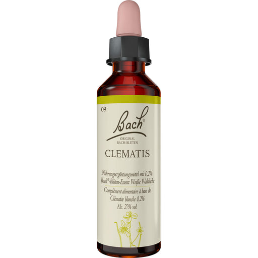 Bach Original Bach-Blüten Nr. 9 Clematis Weiße Waldrebe Tropfen, 20 ml Lösung